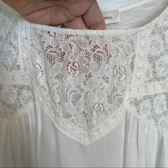 Vintage X America NWT White Lace Bodice Top Sz M - Picture 8 of 11